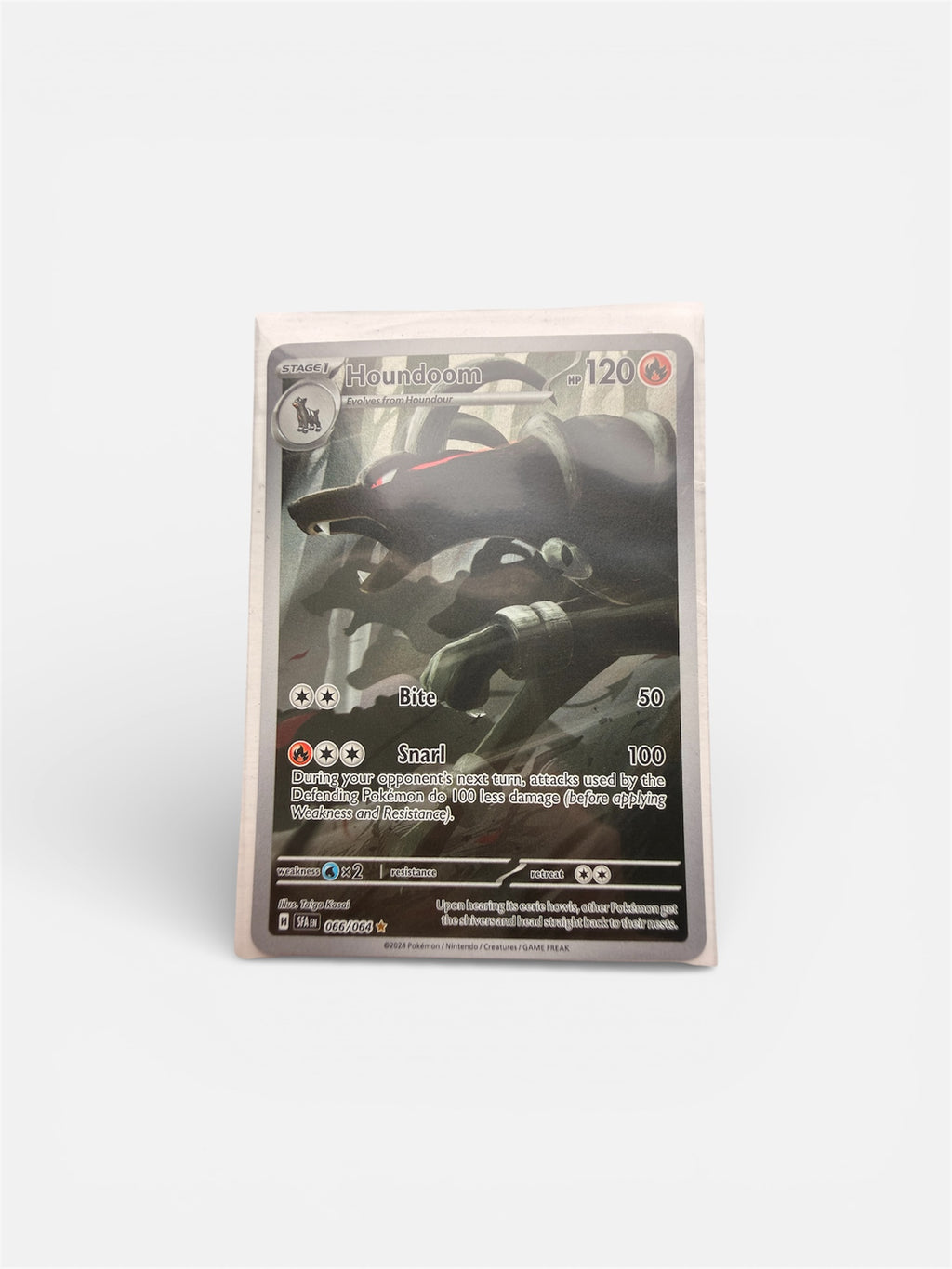 Pokémon TCG Houndoom Illustration Rare Holo Card Shrouded Fable 066/064